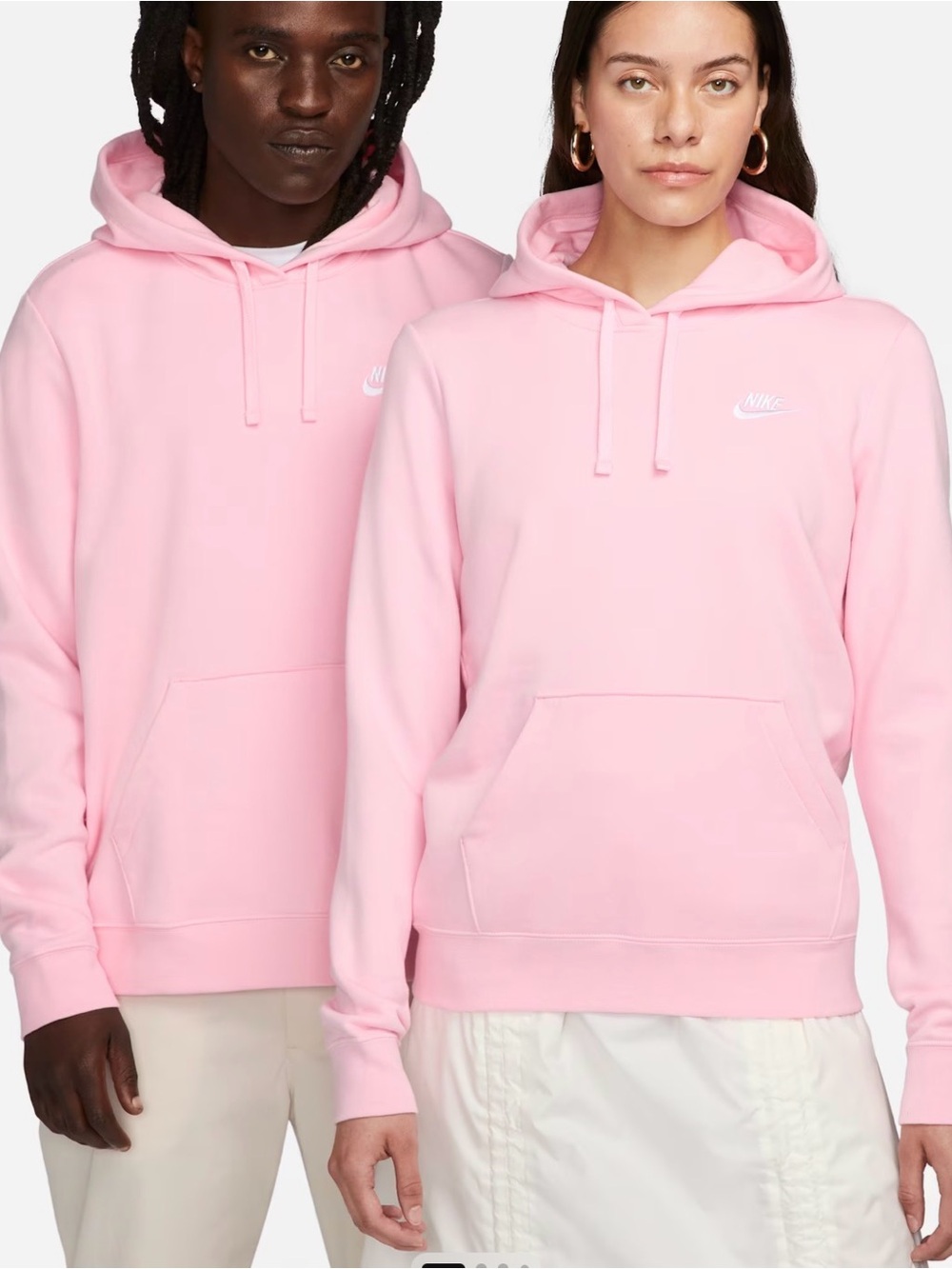 Nike Pink Hoodie with White Swoosh